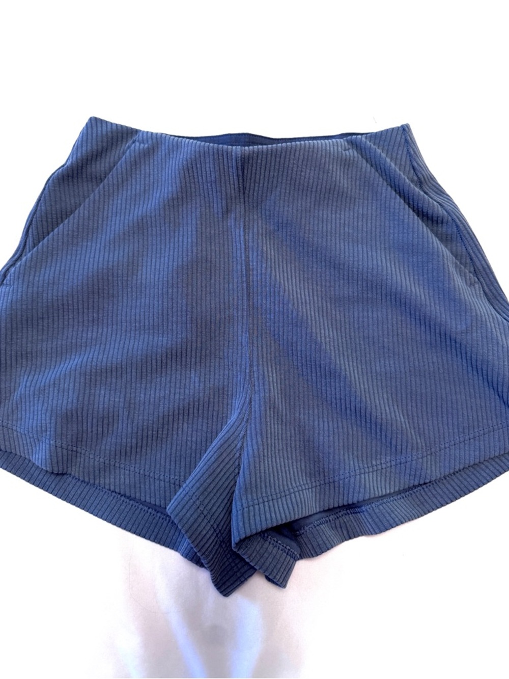 Lululemon Soft Stream Ribbed Blue High-Rise Shorts